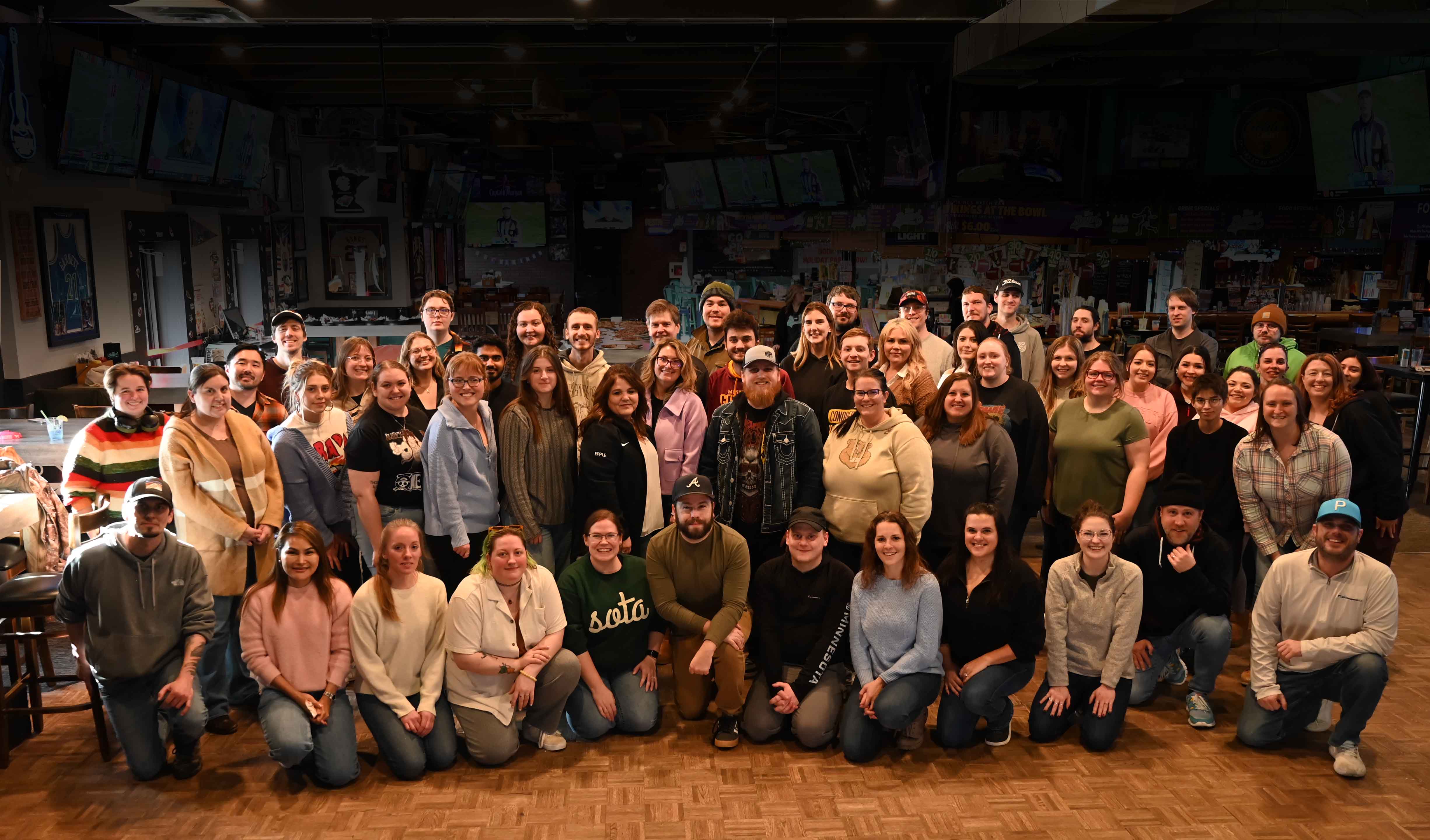 Red outlined map of United States including clients